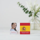 Personalisiertes Foto, Spanischlehrer Visitenkarte (Stehend Vorderseite)