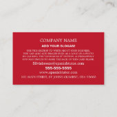 Personalisiertes Foto, Spanischlehrer Visitenkarte (Rückseite)