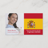 Personalisiertes Foto, Spanischlehrer Visitenkarte (Vorderseite)