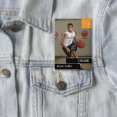 Personalisiertes Foto Sports Basketball Player Ora Button (Insitu)