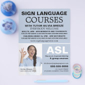 Personalisiertes Foto, Sprachkurs Flyer (Einzeln)