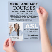 Personalisiertes Foto, Sprachkurs Flyer (Hand)