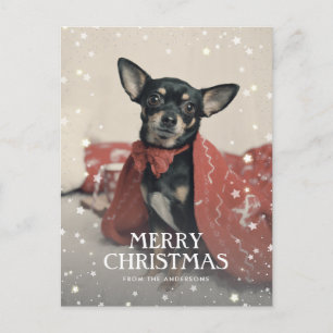 Personalisiertes Foto Stars Schnee Weihnachten