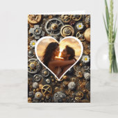 Personalisiertes Foto Steampunk Happy Jubiläum Karte (Vorderseite)