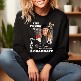 Personalisiertes Foto, stolze Mama eines Absolvent Sweatshirt