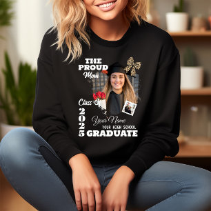 Personalisiertes Foto, stolze Mama eines Absolvent Sweatshirt