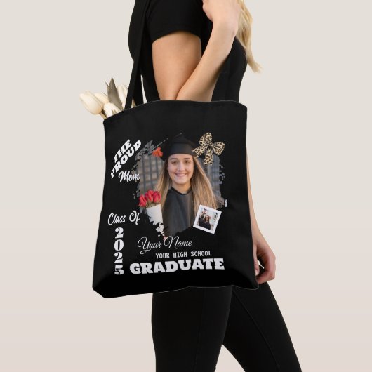 Personalisiertes Foto, stolze Mama eines Absolvent Tasche (Von Nahem)