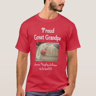 Personalisiertes Foto Stolzer Opa Foto T-Shirt