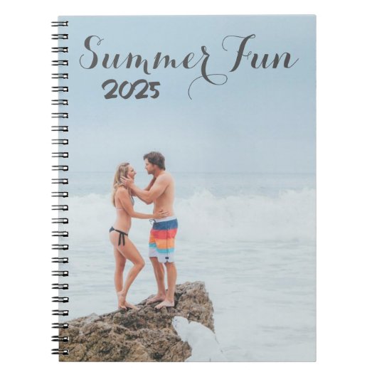 Personalisiertes Foto Summer Fun Keepake Notebook Notizblock (Vorderseite)