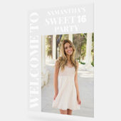Personalisiertes Foto Sweet 16 Willkommen Acrylschild (Winkel)