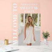 Personalisiertes Foto Sweet 16 Willkommen Acrylschild (Hochzeit)