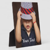 Personalisiertes Foto Tabletop Plaque mit Easel Fotoplatte (Seite)