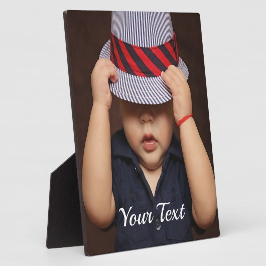 Personalisiertes Foto Tabletop Plaque mit Easel Fotoplatte (Seite)