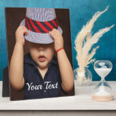 Personalisiertes Foto Tabletop Plaque mit Easel Fotoplatte (Seite)