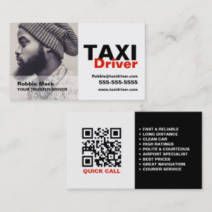 Personalisiertes Foto, Taxifahrer Visitenkarte