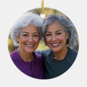 Personalisiertes Foto Team Spieler Pickleball Orna Keramik Ornament (Hinten)