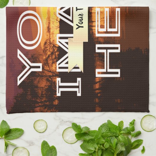 Personalisiertes Foto Teetuch Geschirrtuch (Gefaltet)