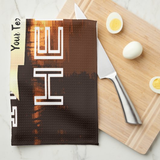 Personalisiertes Foto Teetuch Geschirrtuch (Viertel Falte)