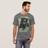 Personalisiertes Foto Text Haustier Hund Grau T-Shirt (Vorne ganz)