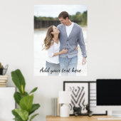 Personalisiertes Foto Text hinzufügen Poster (Heimbüro)