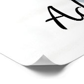 Personalisiertes Foto Text hinzufügen Poster (Ecke)