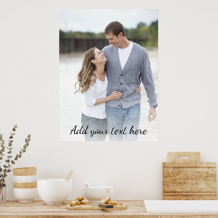 Personalisiertes Foto Text hinzufügen Poster