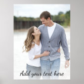 Personalisiertes Foto Text hinzufügen Poster (Vorne)