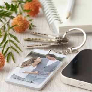 Personalisiertes Foto Text hinzufügen Schlüsselanhänger