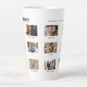 Personalisiertes Foto Text Moderne Paare Liebe Milchtasse (Vorderseite)