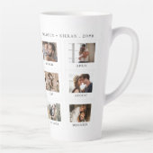 Personalisiertes Foto Text Moderne Paare Liebe Milchtasse (Rechts)