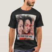 Personalisiertes Foto & Text oder Name  T-Shirt (Vorderseite)