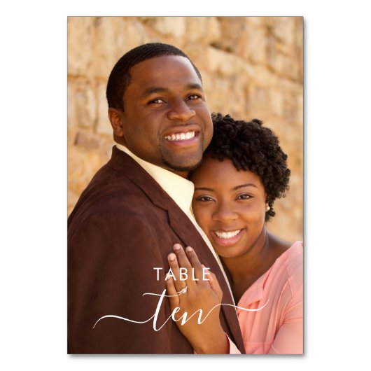 Personalisiertes Foto Tischnummer (Rückseite)