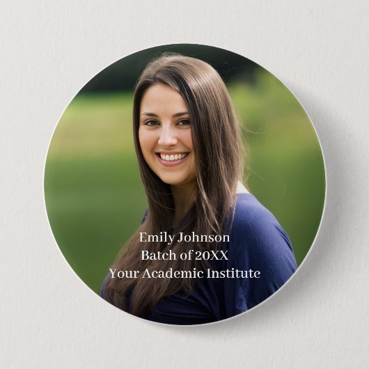 Personalisiertes Foto Treffen der Abschlussklassen Button (Vorderseite)