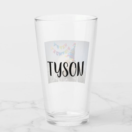 Personalisiertes Foto Trinkglas Glas (Rückseite)