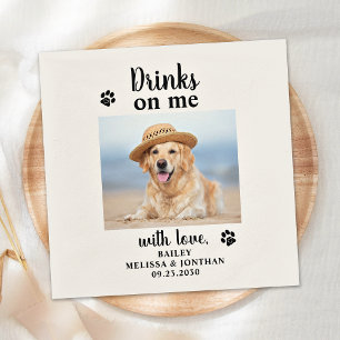 Personalisiertes Foto trinkt auf meiner Hundepause Serviette