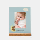 Personalisiertes Foto über dem Mondzeichen Acrylschild (Vorderseite)