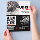 Personalisiertes Foto, Uber-Treiber - Preisliste Flyer (Hand)