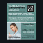 Personalisiertes Foto, Übersetzer und Dolmetscher Flyer<br><div class="desc">Personalisierte Flyer für Fotografie,  Übersetzer und Dolmetscher-Werbung im Visitenkartengeschäft.</div>