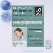 Personalisiertes Foto, Übersetzer und Dolmetscher Flyer (Einzeln)