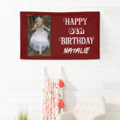 Personalisiertes Foto und Alter glücklich Geburtst Banner (Insitu)