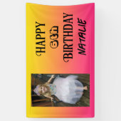 Personalisiertes Foto und Alter glücklich Geburtst Banner (Vertikal)