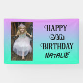 Personalisiertes Foto und Alter glücklich Geburtst Banner (Horizontal)