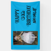 Personalisiertes Foto und Alter glücklich Geburtst Banner (Vertikal)