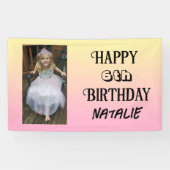 Personalisiertes Foto und Alter glücklich Geburtst Banner (Horizontal)