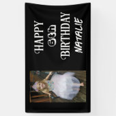Personalisiertes Foto und Alter glücklich Geburtst Banner (Vertikal)