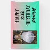 Personalisiertes Foto und Alter glücklich Geburtst Banner (Vertikal)