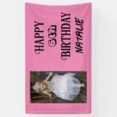 Personalisiertes Foto und Alter glücklich Geburtst Banner (Vertikal)