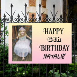 Personalisiertes Foto und Alter glücklich Geburtst Banner