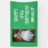 Personalisiertes Foto und Alter glücklich Geburtst Banner (Vertikal)