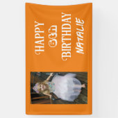 Personalisiertes Foto und Alter glücklich Geburtst Banner (Vertikal)